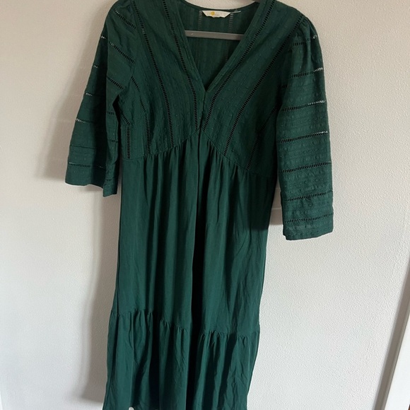Boden Ottoman Ribbed Midi Dress 3/4
Sleeve Green - Picture 2 of 5